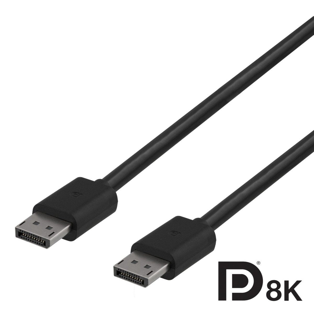 DELTACO Kabel DisplayPort 8K, DP 1.4, 1m, CRNI