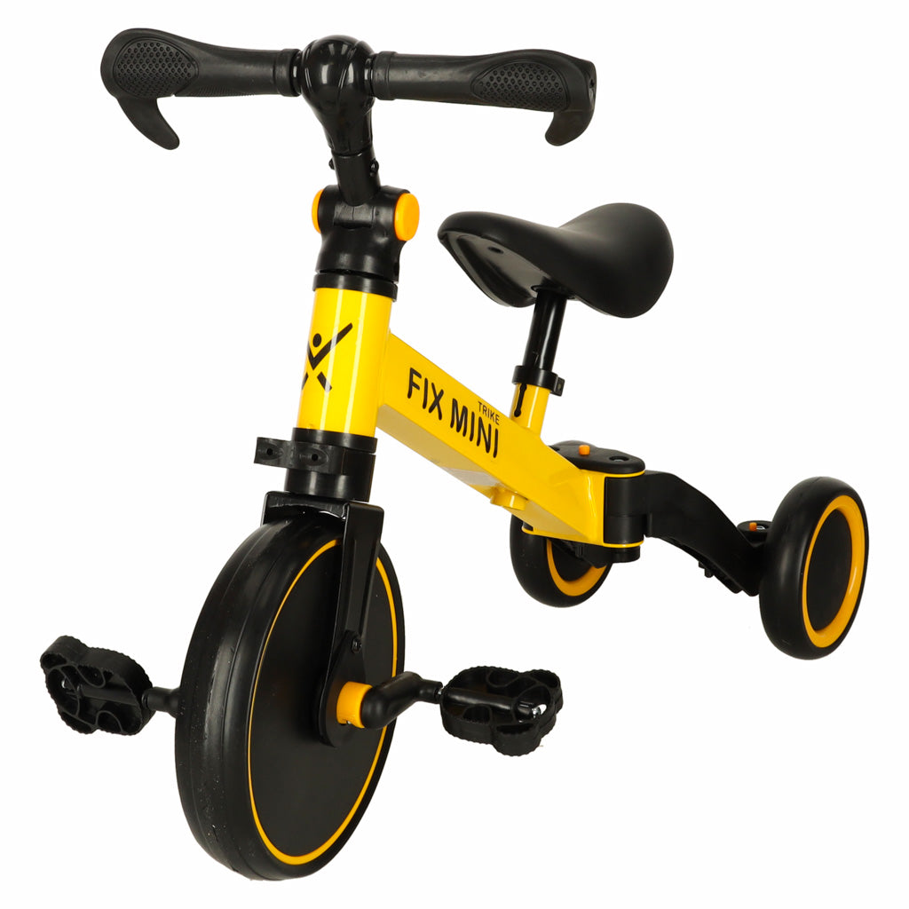 Sklopivi multifunkcionalni tricikl Fix Mini 3u1 - žuti