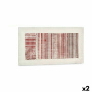 Platno Gift Decor Bijela Roza Crte S olakšanjem 110 x 60 x 2,5 cm (2 kom.)