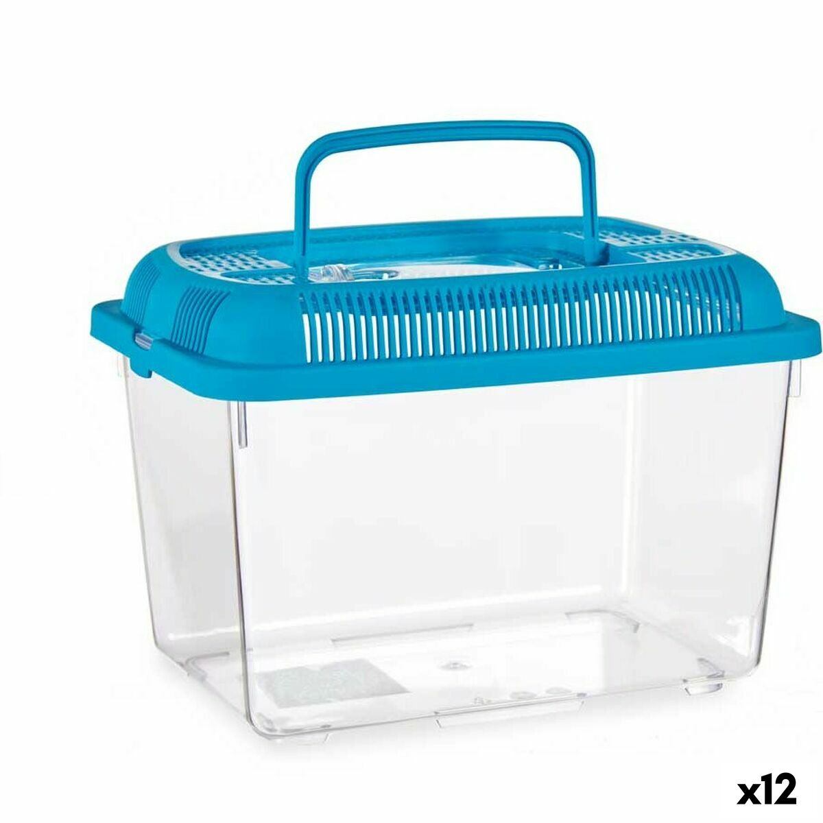 Spremnik za ribu Mascow Plava Plastika 3 L 17 x 16 x 24 cm S ručkom Srednji (12 kom.)