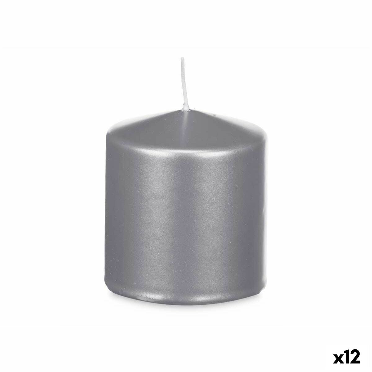 Svijeća Acorde Srebrna 9 x 10 x 9 cm (12 kom.)