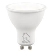 DELTACO SMART HOME LED Žarulja, GU10, WiFI 2.4GHz, 5W, 470lm, 2700K-6000K, 220-240V, BIJELA Campaign