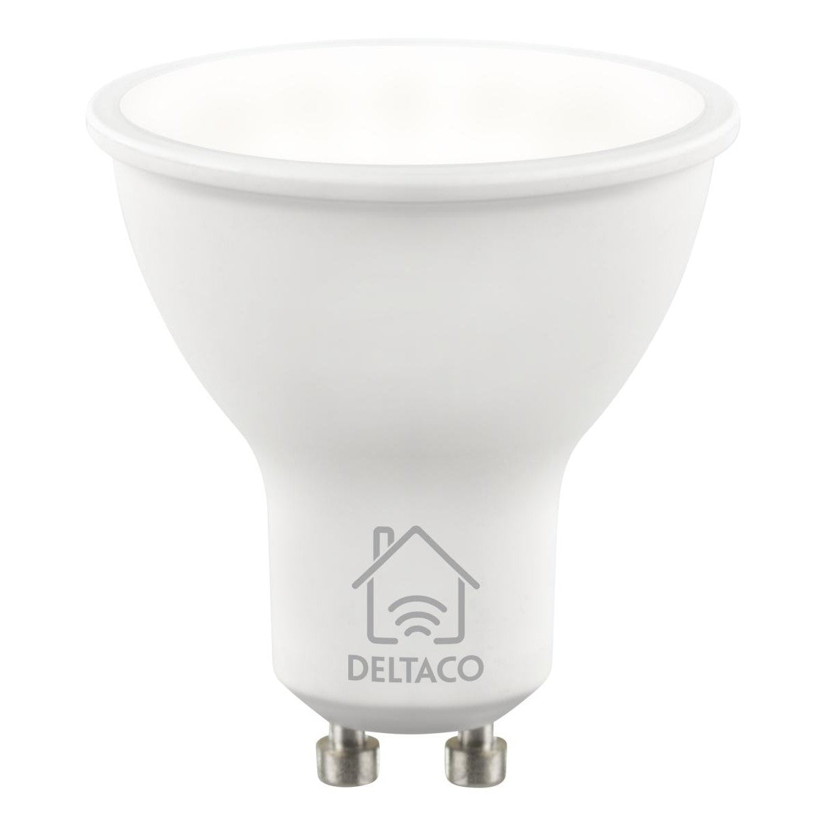 DELTACO SMART HOME LED Žarulja, GU10, WiFI 2.4GHz, 5W, 470lm, dimmable, 2700K-6500K, 220-240V, BIJEL
