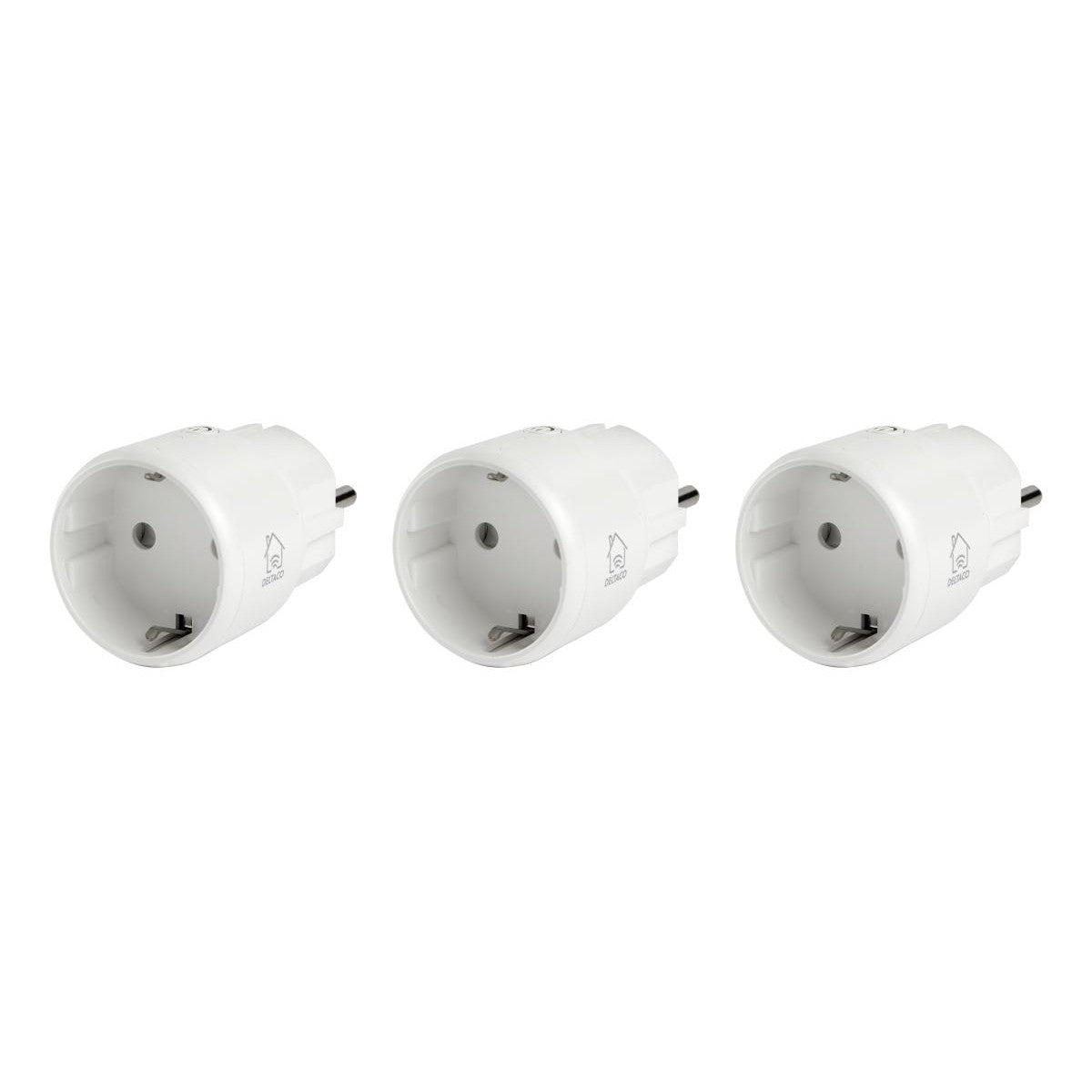 DELTACO SMART HOME mini utičnica, LED indicator, WiFi 2.4GHz, 1xCEE 7/3, 10A, timer, BIJELA (3-kom)