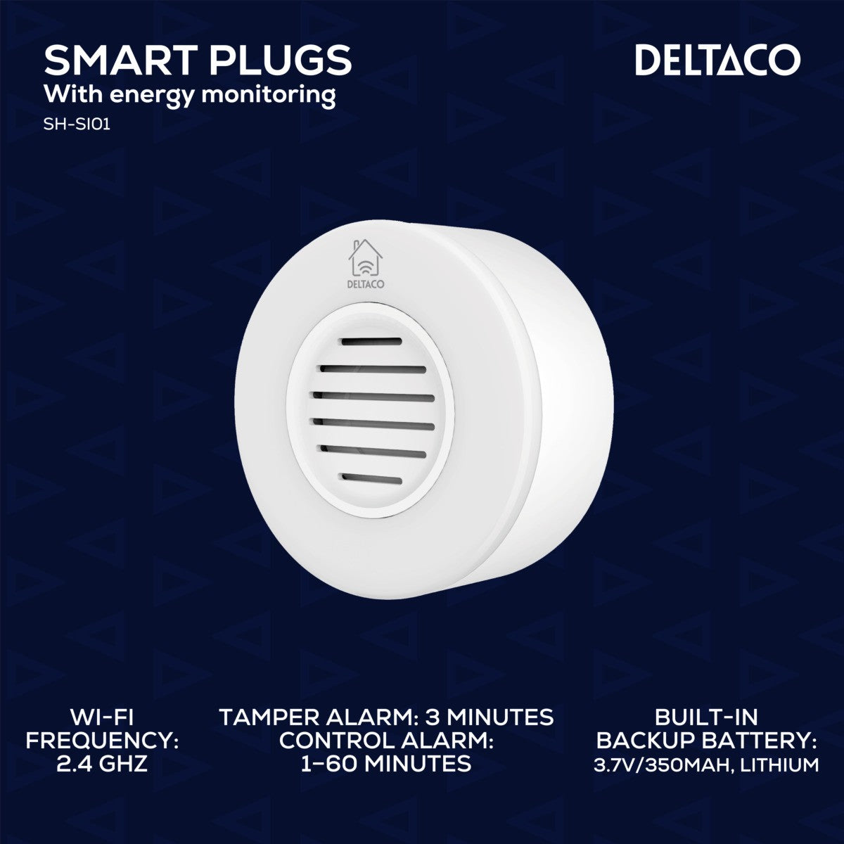 DELTACO SMART HOME WiFi Sirena, BIJELA