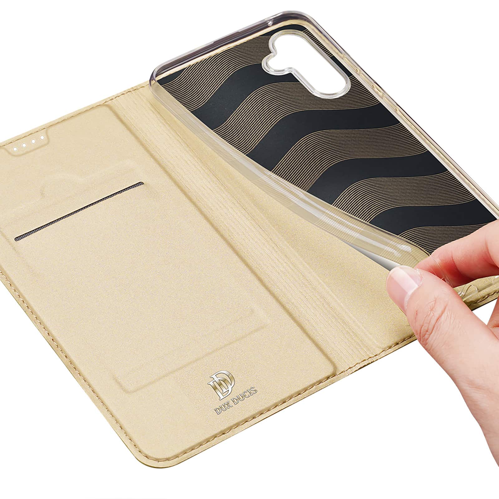 DUX DUCIS Skin Pro - preklopna torbica za Samsung Galaxy A54 zlata