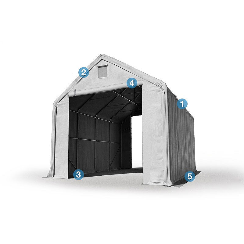 Skladišni šator Everest 4x8x3 m PVC 720 g