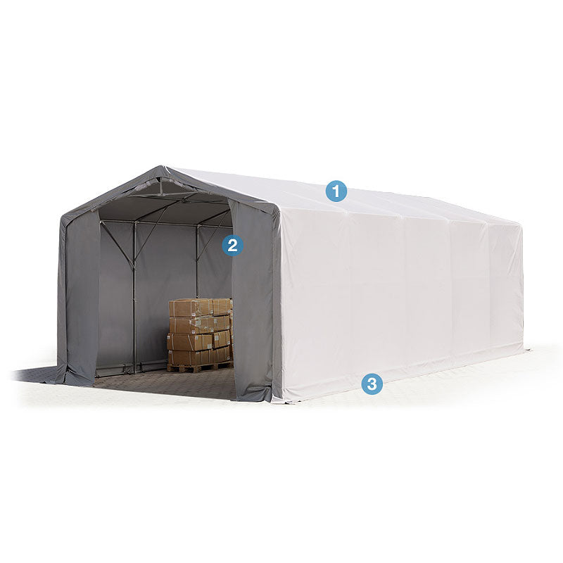 Skladišni šator PRIME PLUS 6x12x3,0 m 720 g/m²