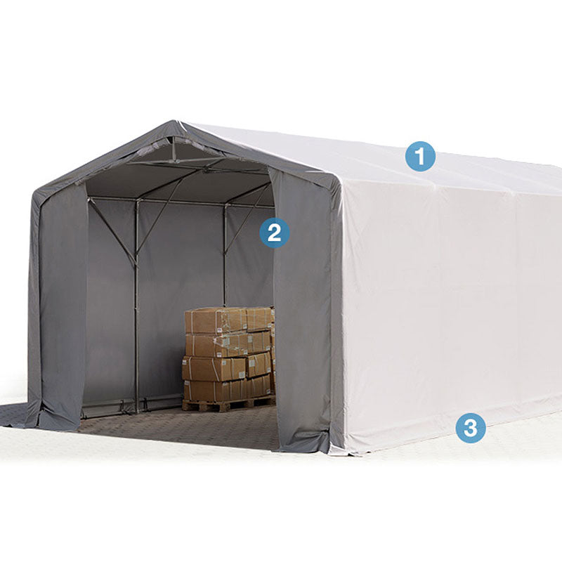 Skladišni šator PRIME PLUS 6x12x3,0 m 720 g/m²