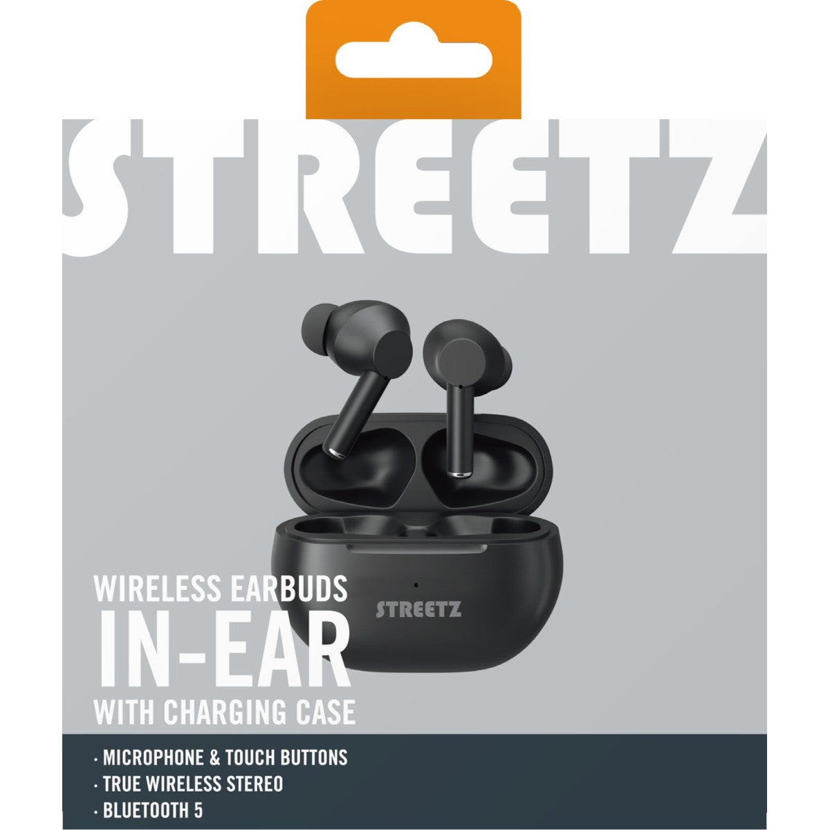 STREETZ Slušalice True Wireless TWS-117 in-ear, s kutijicom za punjenje CRNE
