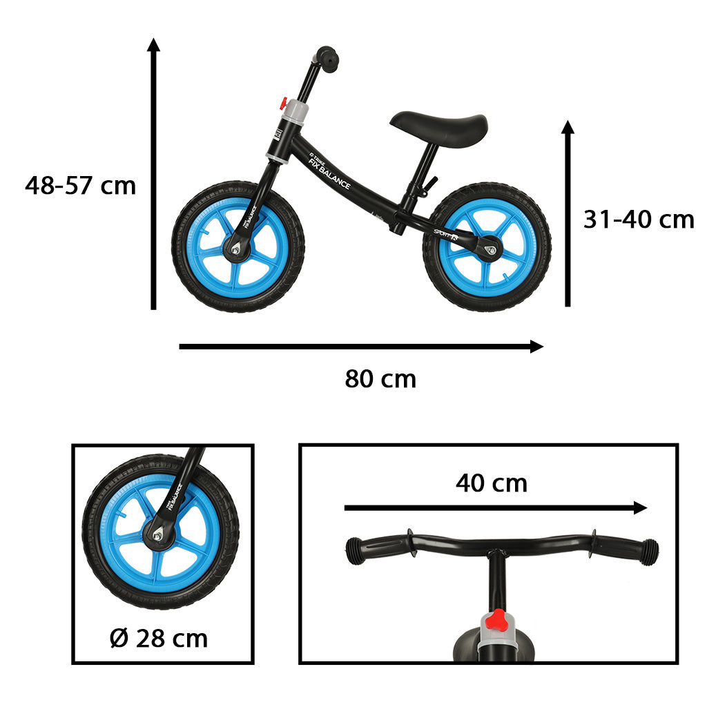 Bicikl bez pedala Fix Balance - crno/plavi