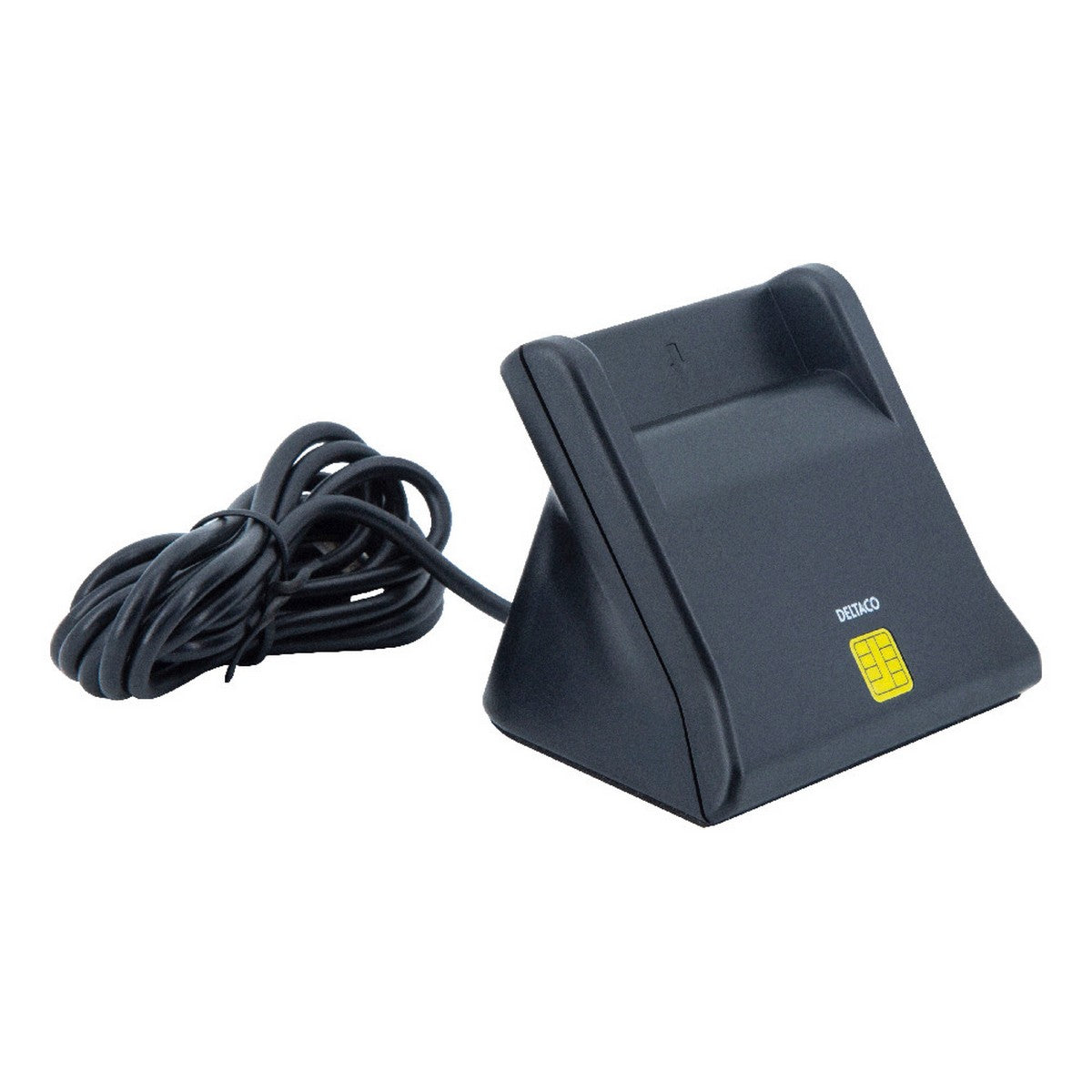 DELTACO Čitač pametnih kartica UCR-156, USB, CRNI