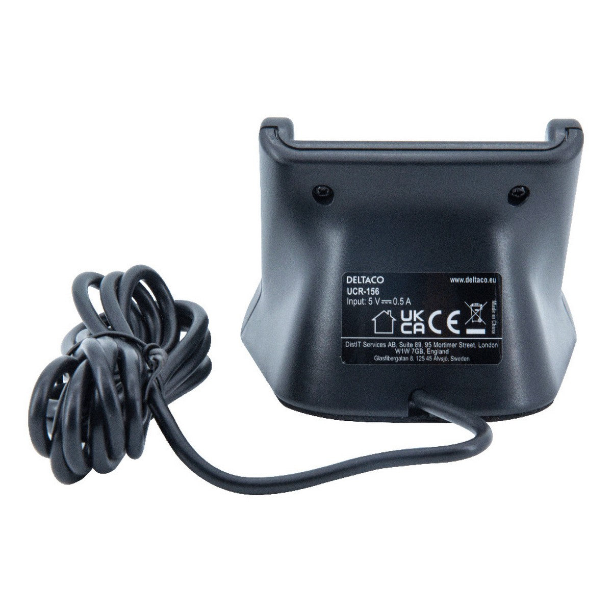 DELTACO Čitač pametnih kartica UCR-156, USB, CRNI