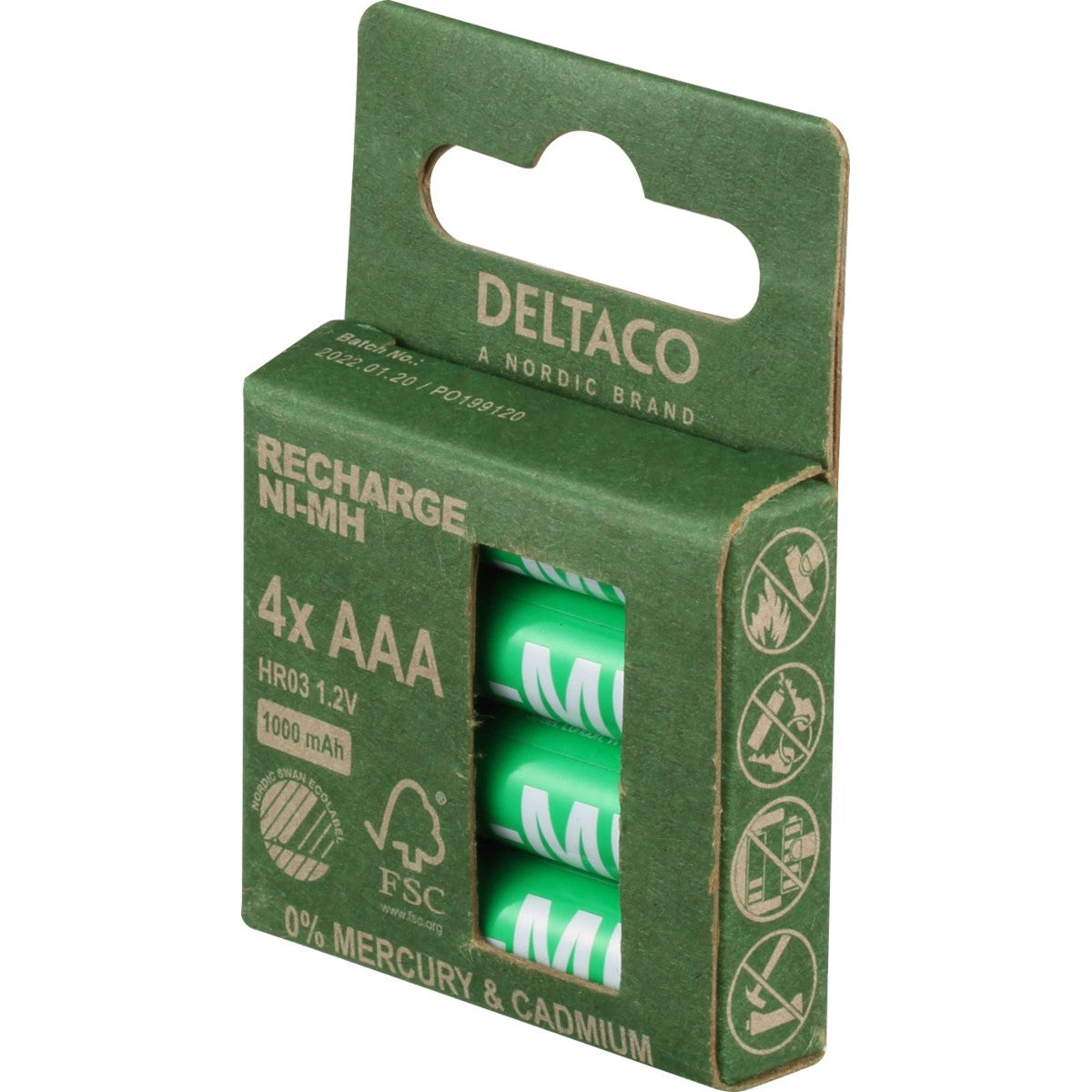 DELTACO Ultimate Ni-Mh punjiva, veličina LR03/AAA, 1000mAh, pakiranje od 4 komada