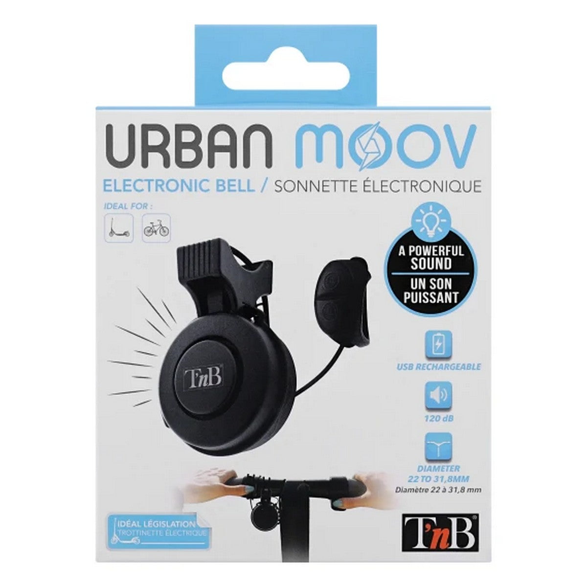 Urban Moov - Elektronsko zvono za upravljač - crno