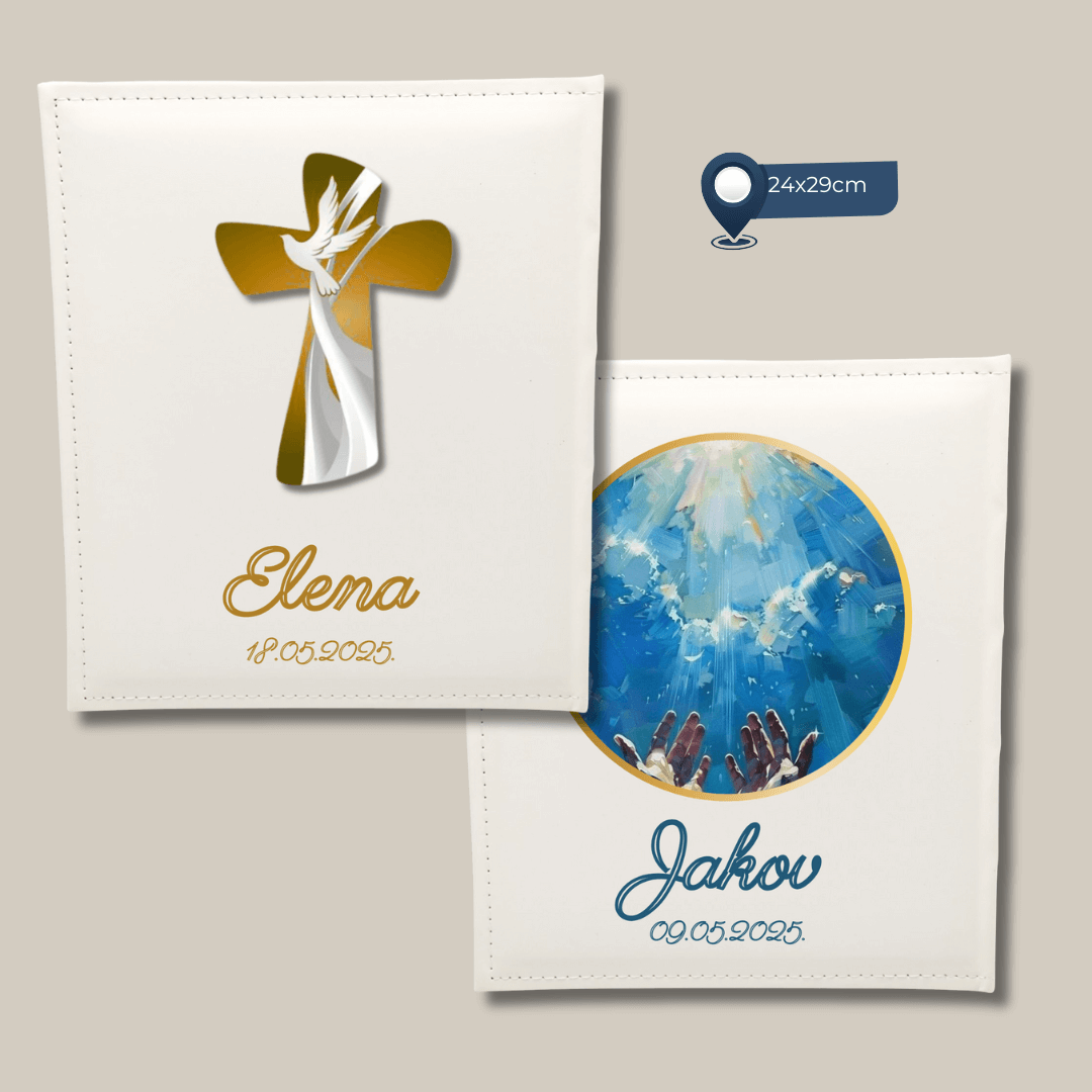 Personalizirani, unikatni foto albumi – darilo za sveto birmo