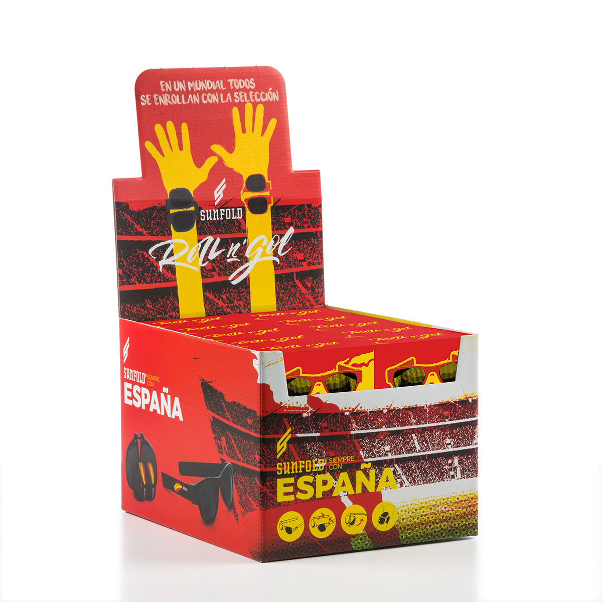 Roll-up sunčane naočale Sunfold Spain Red