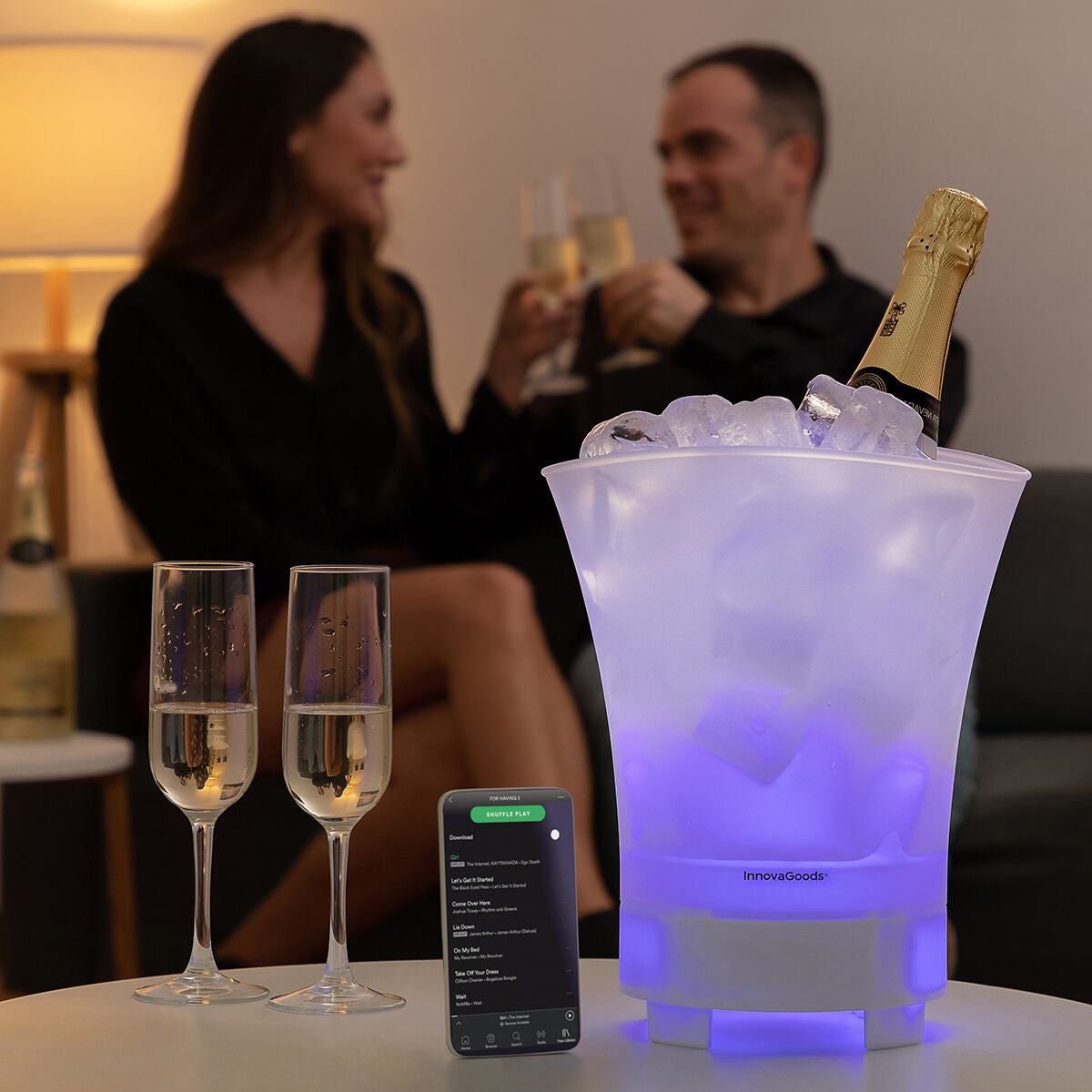 LED Kanta s Punjivim Zvučnikom Sonice InnovaGoods