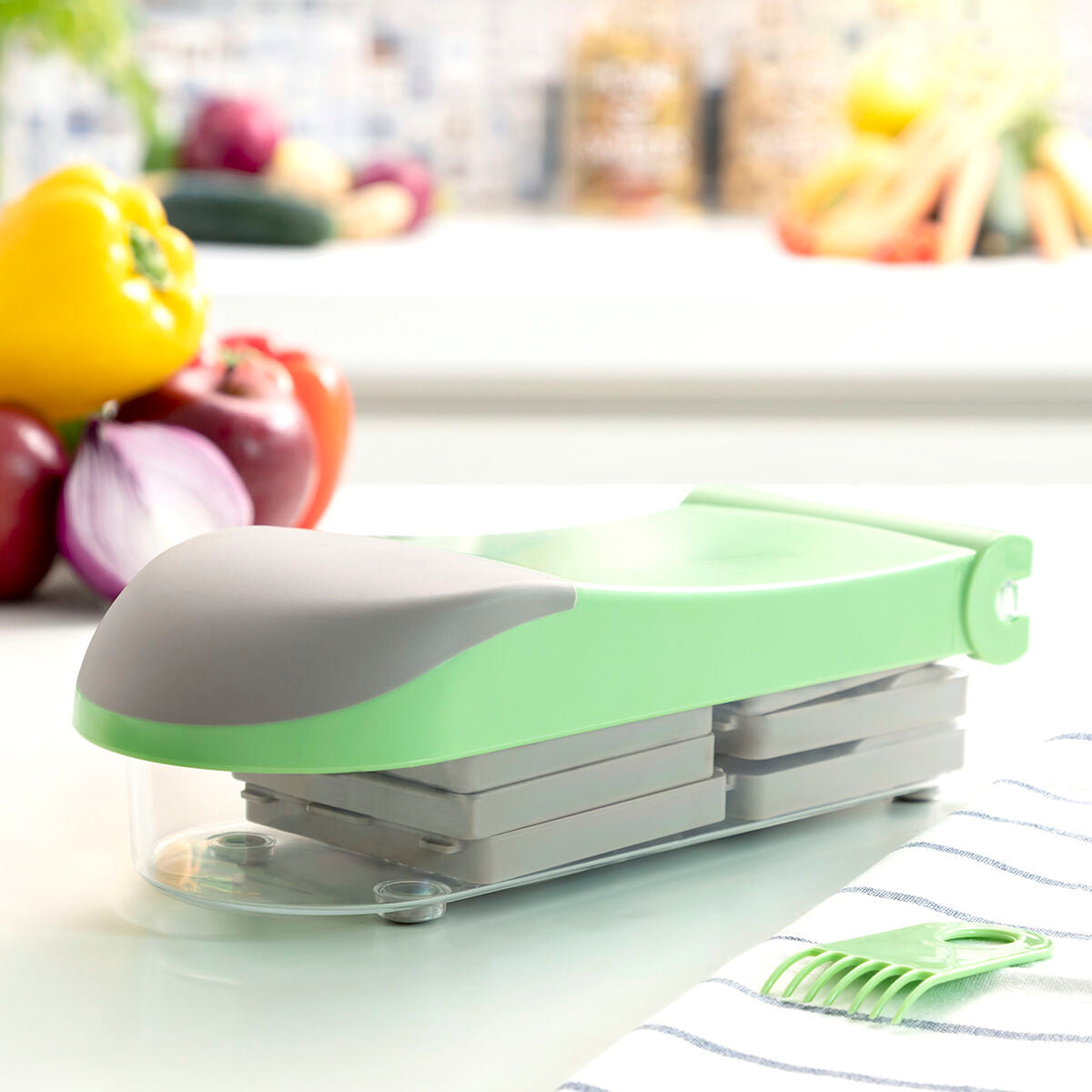 Rezač povrća, ribež i mandolina s receptima i dodacima 7 u 1 Choppie Expert InnovaGoods