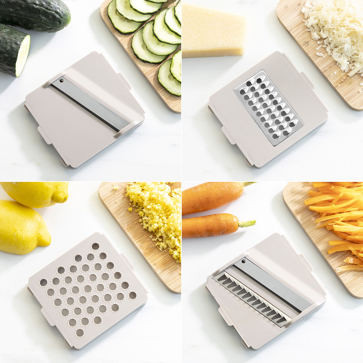Rezač povrća, ribež i mandolina s receptima i dodacima 7 u 1 Choppie Expert InnovaGoods