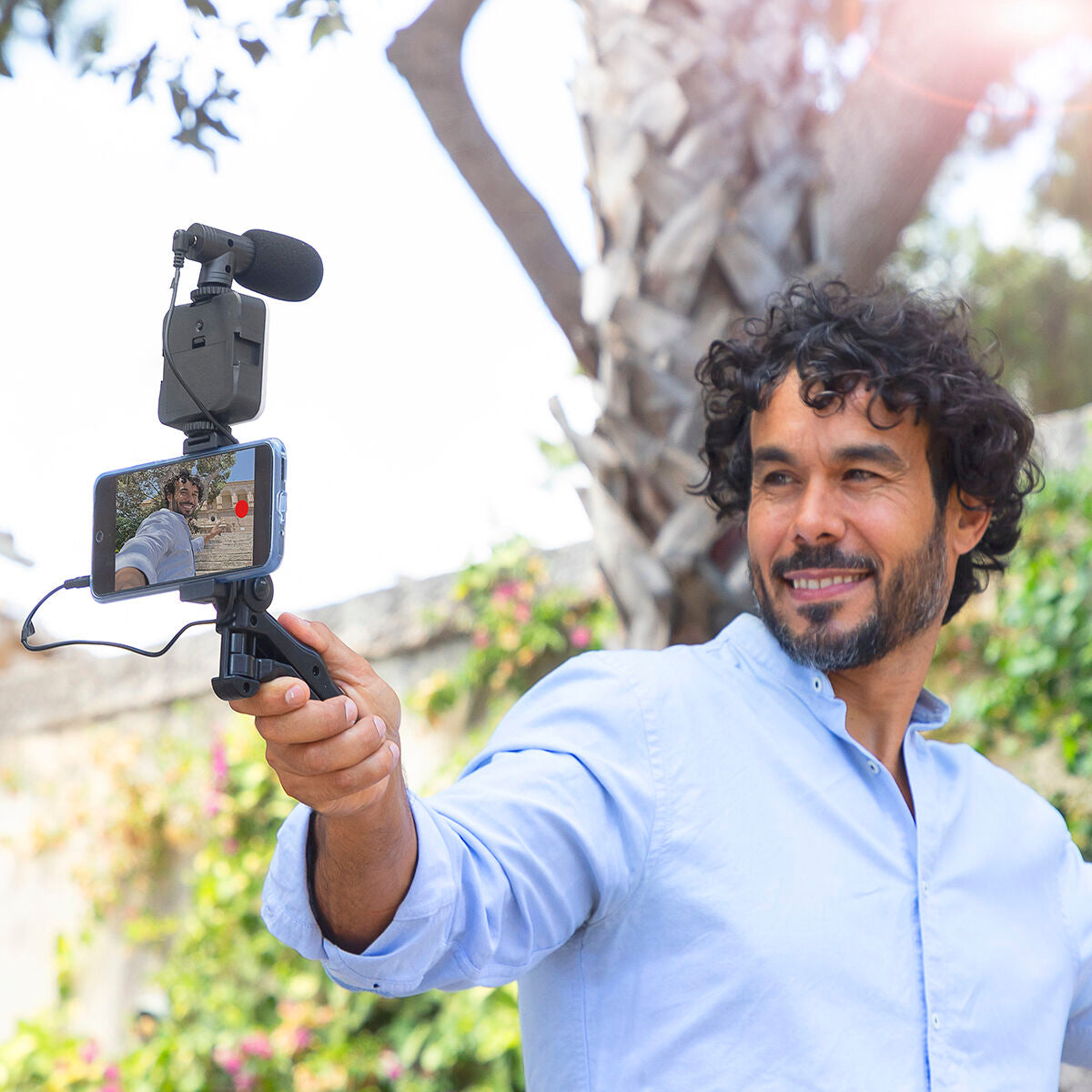 Komplet za Vlogging sa Svjetlom, Mikrofonom i Daljinskim Upravljačem Plodni InnovaGoods 6 Dijelova