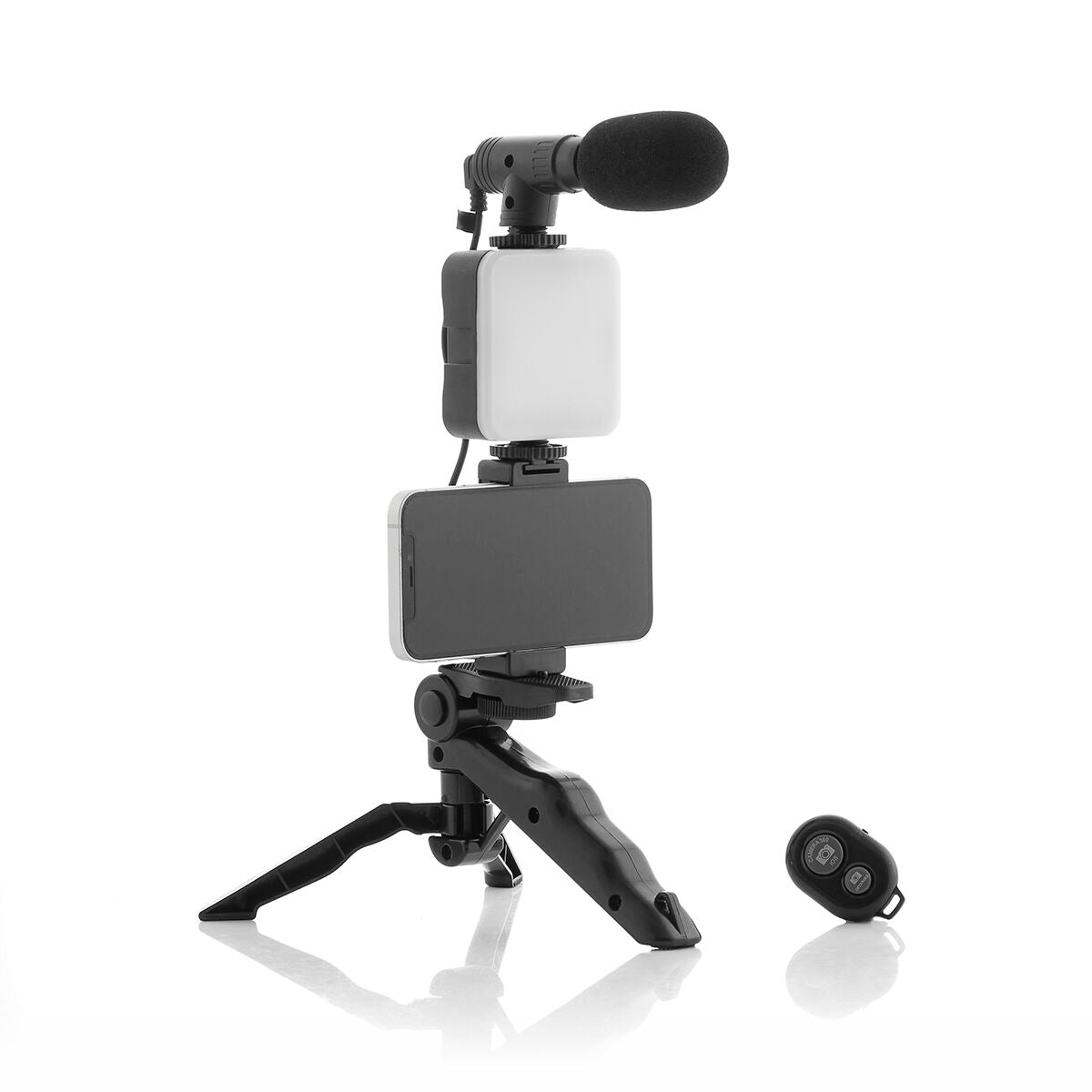 Komplet za Vlogging sa Svjetlom, Mikrofonom i Daljinskim Upravljačem Plodni InnovaGoods 6 Dijelova