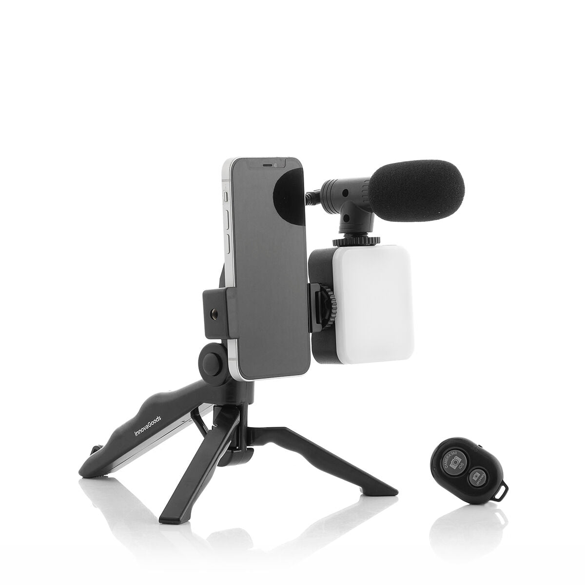 Komplet za Vlogging sa Svjetlom, Mikrofonom i Daljinskim Upravljačem Plodni InnovaGoods 6 Dijelova
