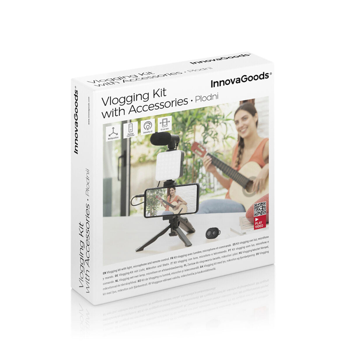 Komplet za Vlogging sa Svjetlom, Mikrofonom i Daljinskim Upravljačem Plodni InnovaGoods 6 Dijelova