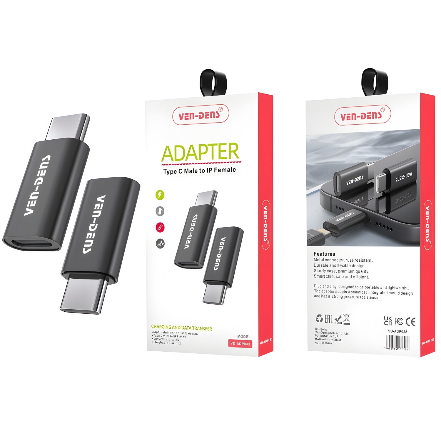 Adapter Type - C Mužjak na Žensku - Crna KP34186