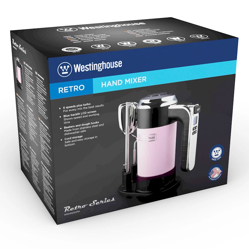 Westinghouse Retro Pink ročni mešalnik