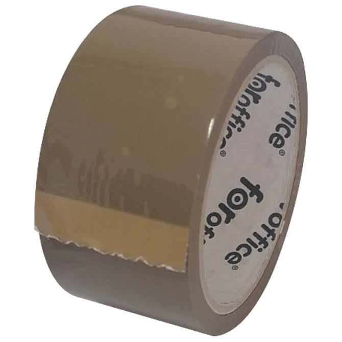 Lepilni trak 48mm/66m akrilni neslišni 25my FORoffice rjav