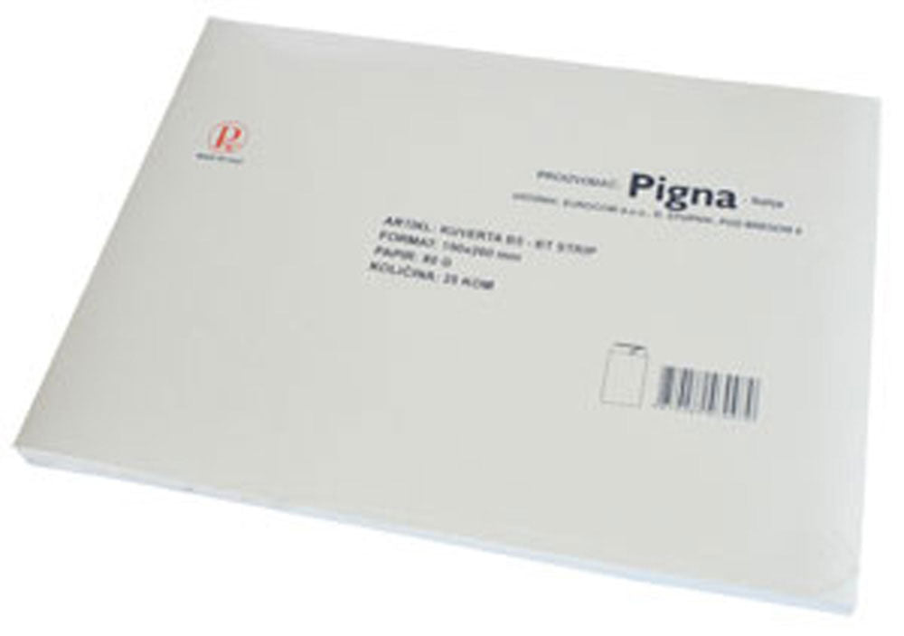 Kuverta 19x26 B5-BB strip Competitor bela 100gr. 25/1