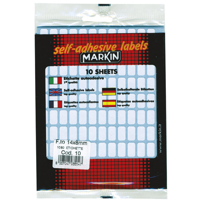 Nalepke slepe 14x8mm pk10L Markin 10010 blister