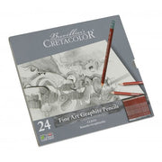 Grafitni svinčniki Cretacolor CLEOS Fine Art, set 24 svinčnikov v kovinski škatli