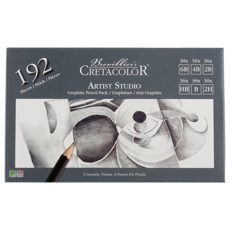 Umjetničke grafitne olovke Cretacolor artist studio 192 kom u kartonskoj kutiji