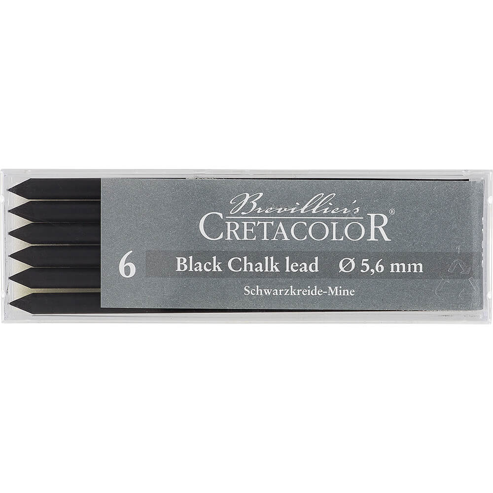 Umjetnička mina od crne krede Cretacolor medium 6 kom u kutiji