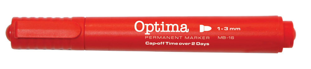 Marker perm. OPTIMA MB16 3mm okrogla konica rdeč 120937 P12/144/864
