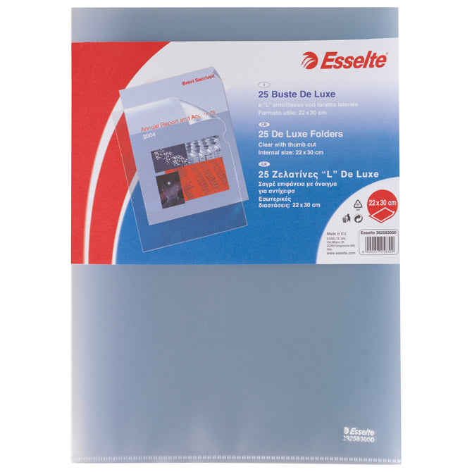 Fascikel "L" 90my pp A4 mat Copy Safe pk25 Esselte 39258300