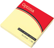 Blok samolepilni 75x75 rumeni OPTIMA 100L 22910 P12/216
