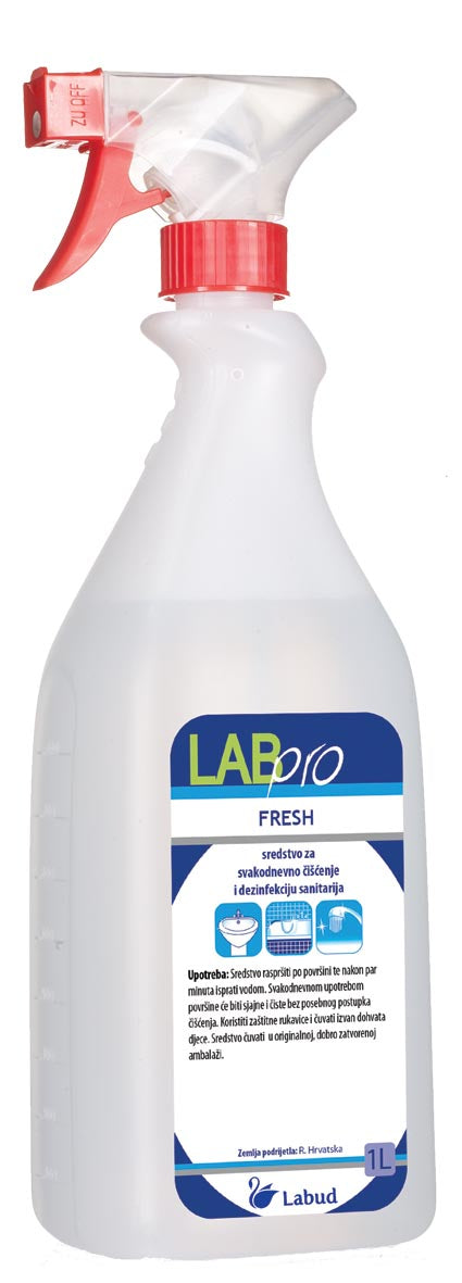 Sredstvo za čiščenje in vzdrž. sanitarij LABpro Fresh 1L z razprš.