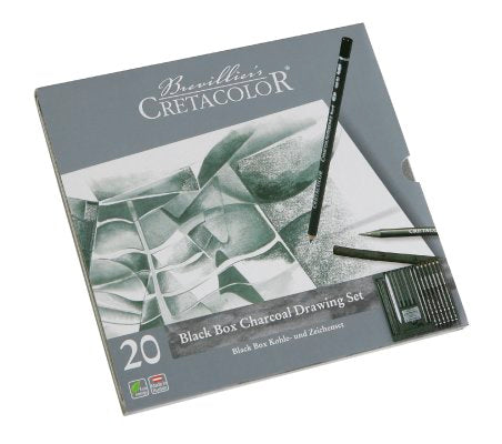 Umjetnički kpl Cretacolor black paket 20/1 (ugljen, nero olovke, monolitski grafit, štapić za blendanje boja, gumica…)