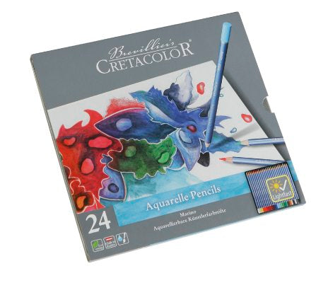 Umetniške lesene barvice aquarel Cretacolor marino 24 kos v kovinski škatli