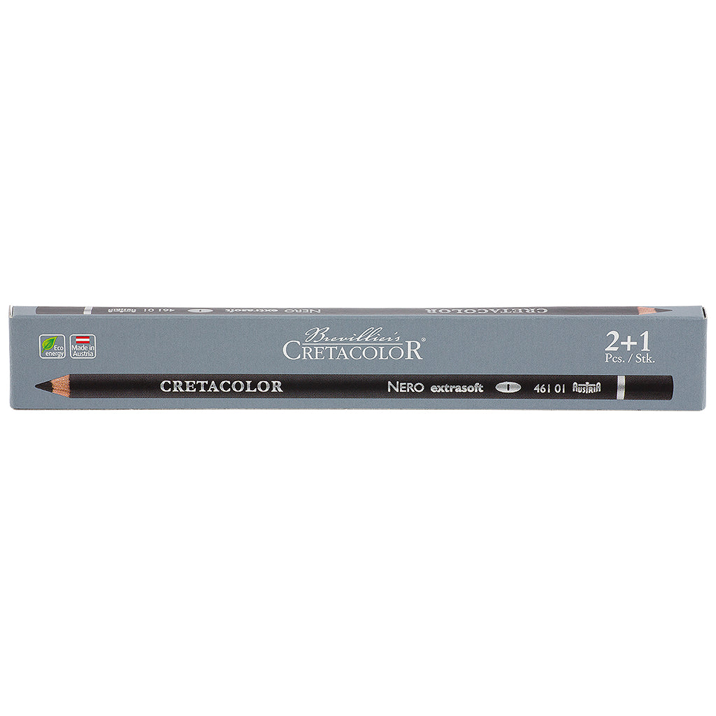 Umjetničke drvene bojice Cretacolor nero extra soft 3/1