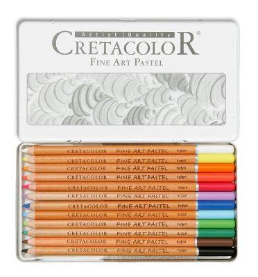 Umetniške pastelne svinčnike Cretacolor 12 kos v kovinski škatli
