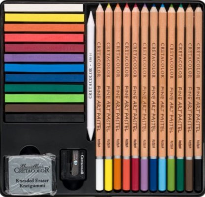 Umjetnički kpl za crtanje Cretacolor The pastel basic paket 27 kom u metalnoj kutiji