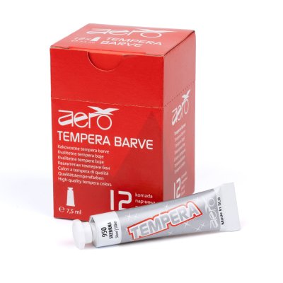 Barva tempera Aero 7,5ml tuba silver srebrna