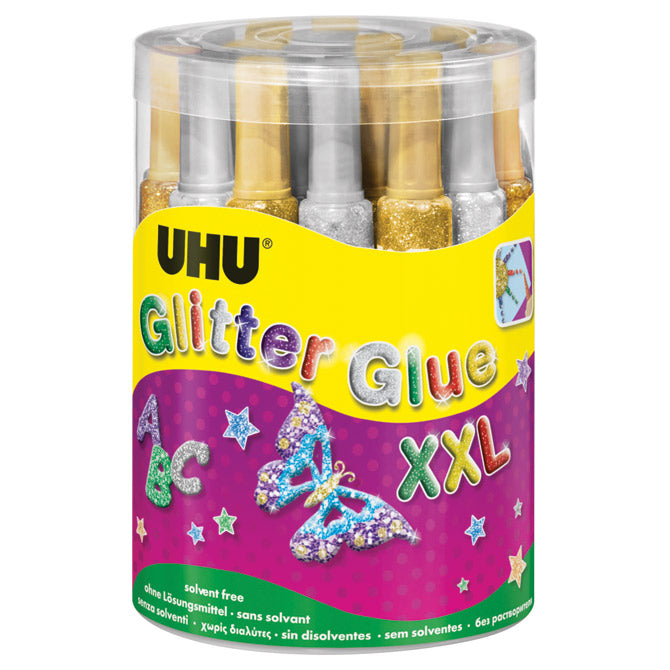 Lepilo glitter glue 20g UHU L0180500 zlato-srebrno