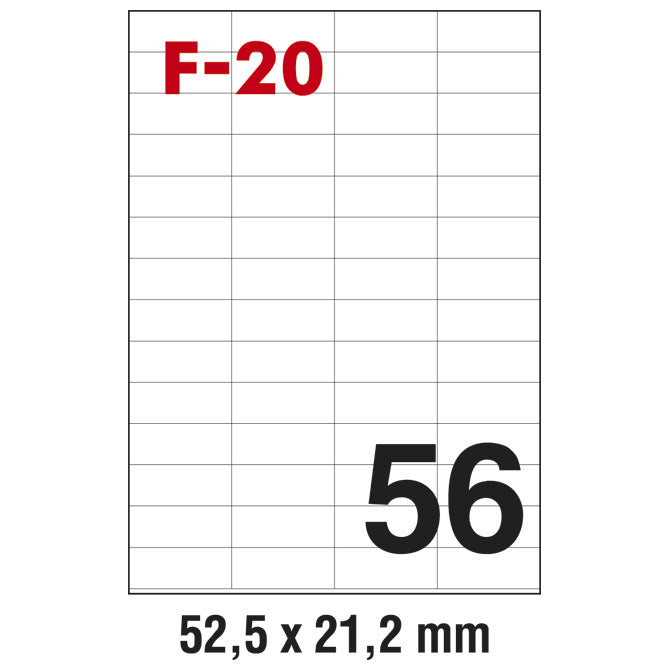 Etikete ILK 52,5x21,2 mm pk100L Fornax F-20