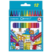 Šolski flomaster 12 barv Connect blister