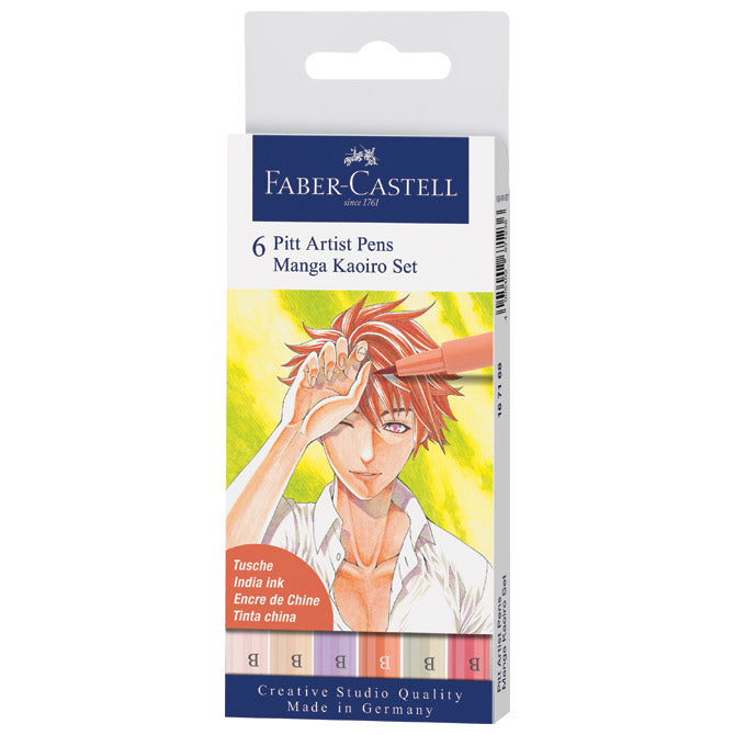 Flomaster Pitt artist 6 barv Manga Kaoiro Faber-Castell 167168 blister